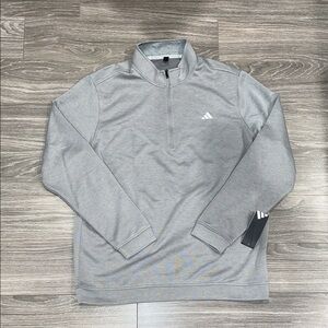 Adidas Light Gray Quarter-Zip Pullover
